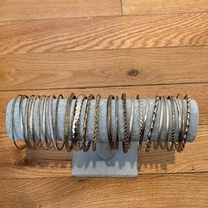 Elegant Gold and Silver Bracelet Set